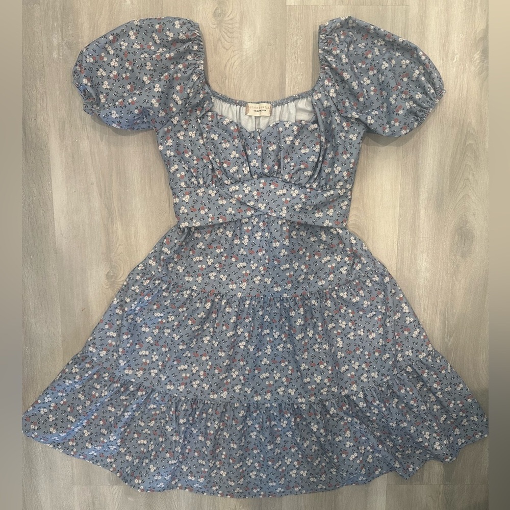 *ALTAR’D STATE* FLORAL PUFF SLEEVE MINI DRESS* SIZE SMALL*